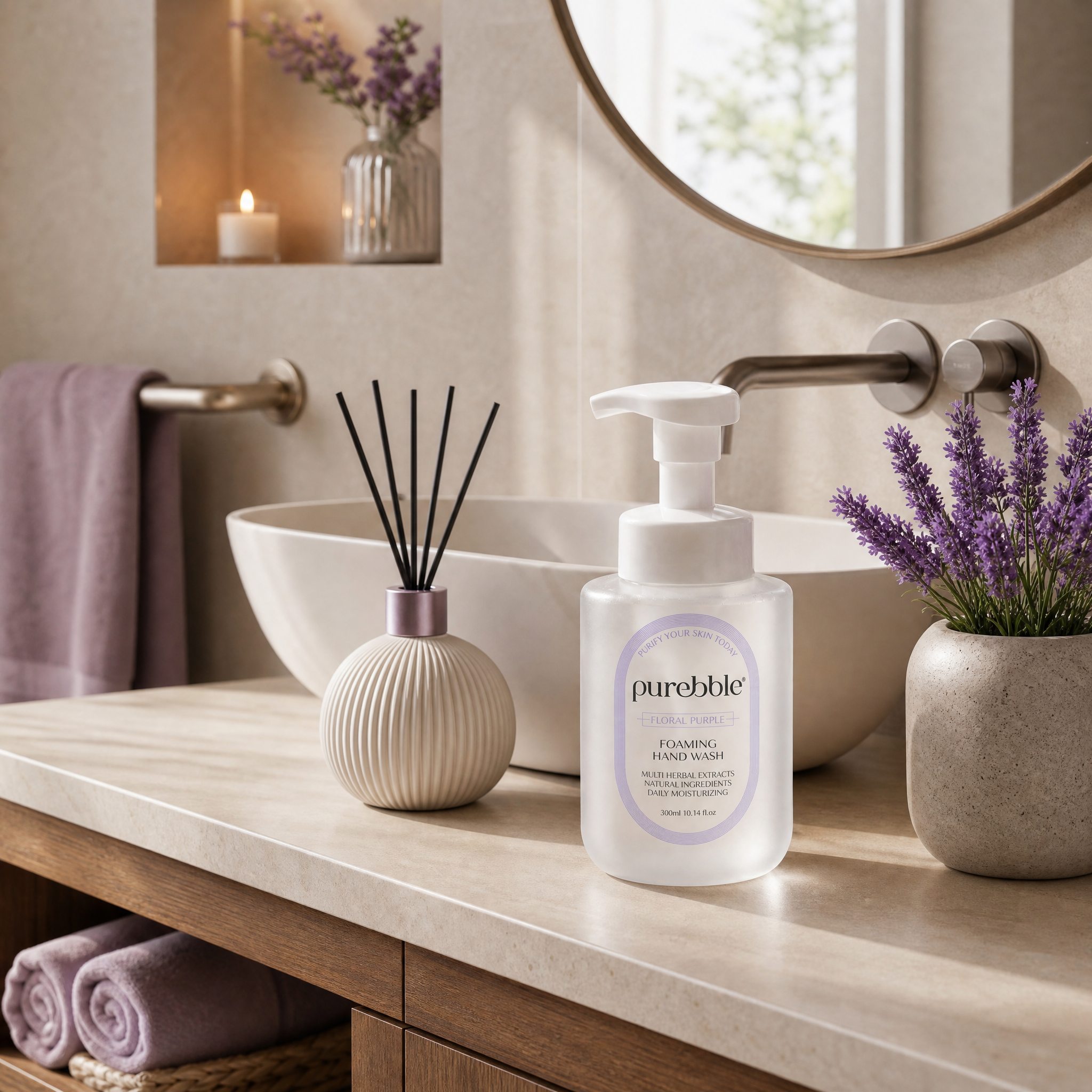 Floral Purple Foaming Hand Wash